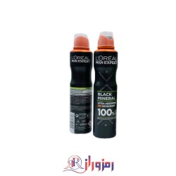 اسپری ضد تعریق مردانه لورآل مدل Black mineral حجم 250 میل